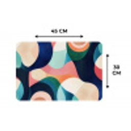 Abstract - Blauw - Roze Placemat vinyl groot -specs