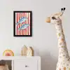 Vissen - Verticale strepen - Blauw - Rood fotolijst zwart zonder passe partout klein -usfeer4_kinderkamer