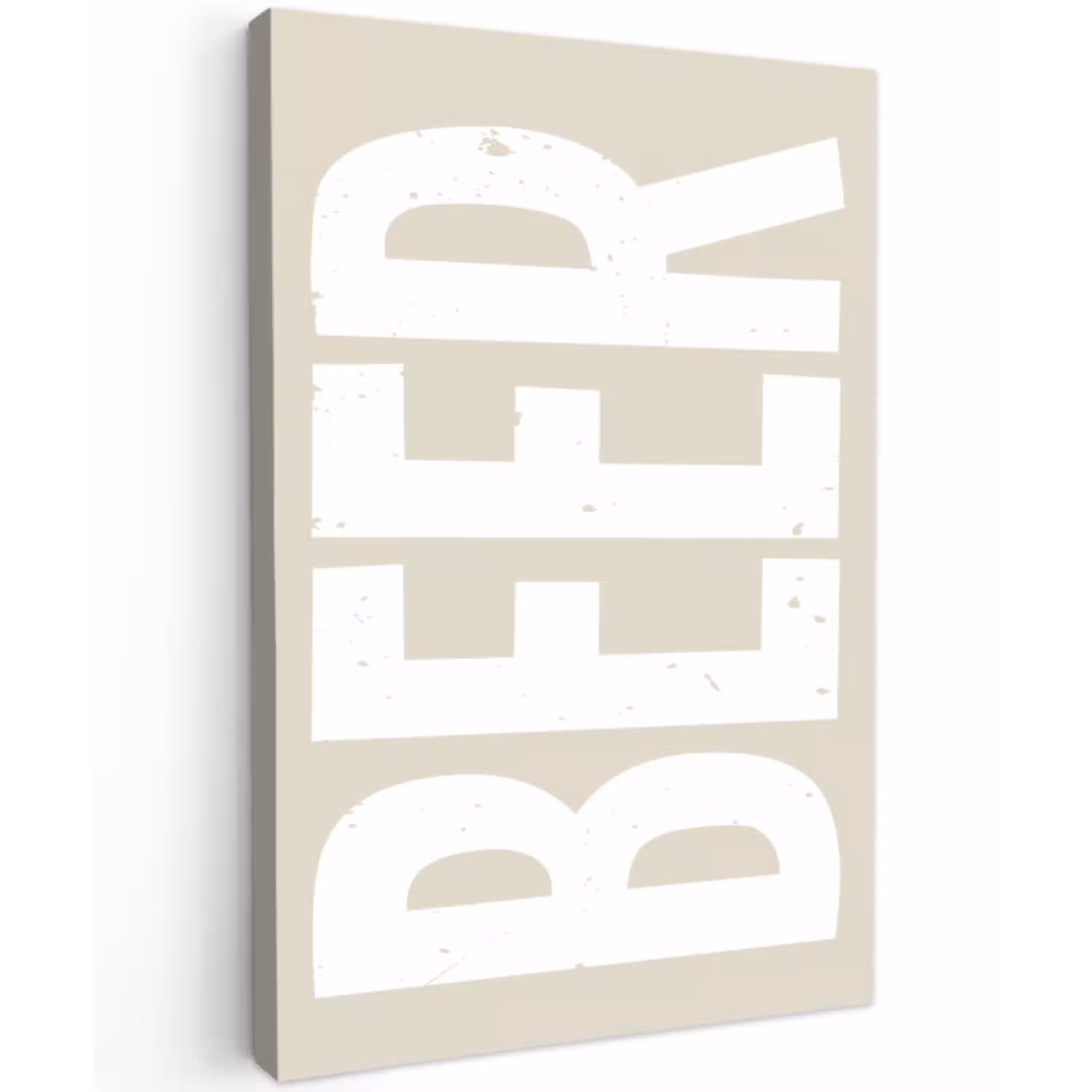 Beer - Japandi - Beige - Decoratie Tuinposter op houten frame 2 cm dik klein -3d