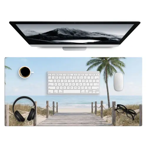 Palmbomen - Pad - Horizon Muismat XXL klein -3d