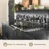 Skyline - Stad - Wolkenkrabbers - Zwart - Wit keuken achterwand 2 middel -usp_NL
