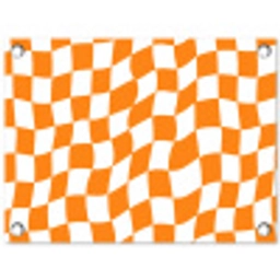 Golvend - Patroon - Oranje tuinposter los doek klein 239 -3d