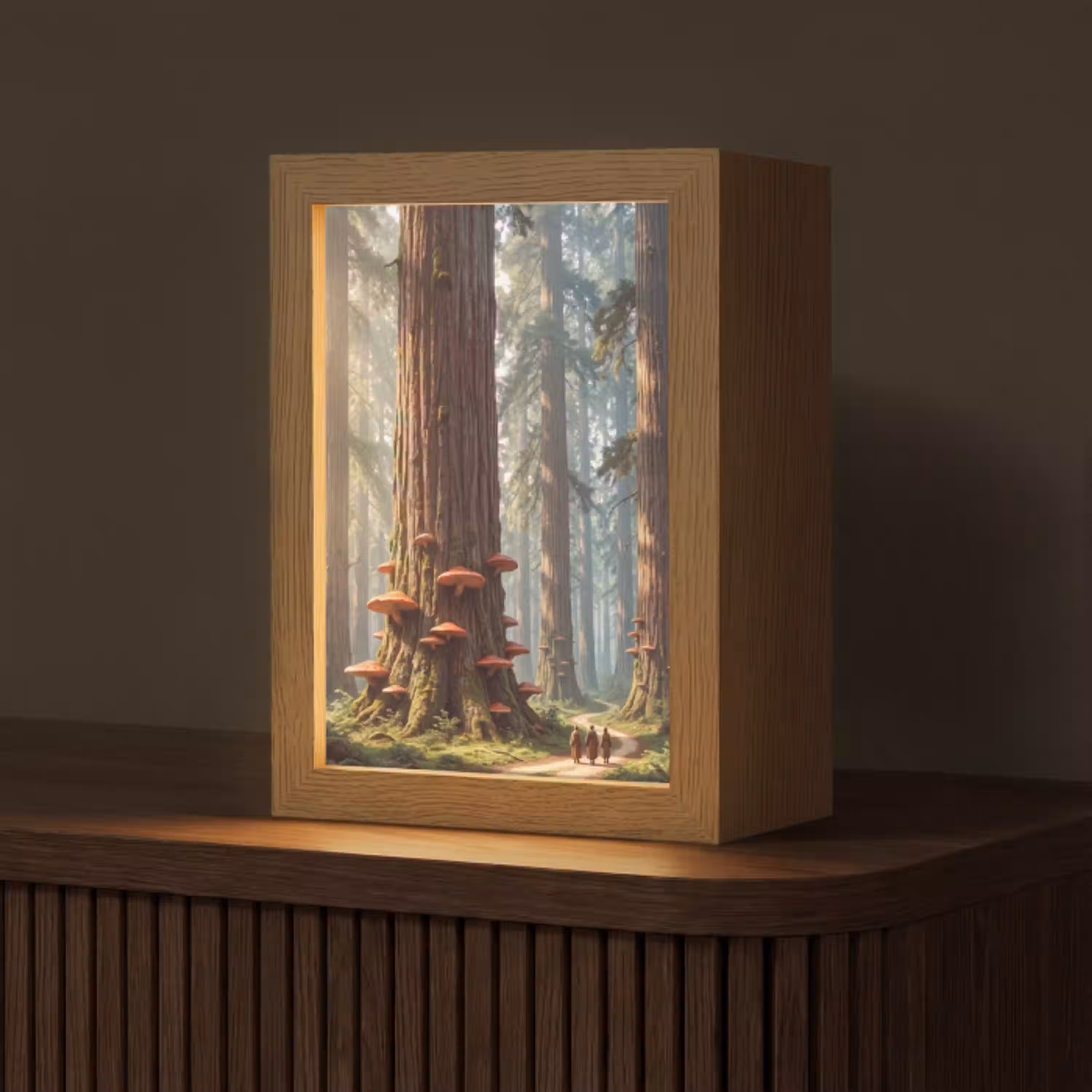 Bos - Bomen - Natuur Light Box met kabel (Tafellamp) klein -z3d_website