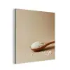 Lepel - Rijst - Hout - Beige aluminium wit klein -3d