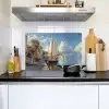 Zeilschip - Huizen - Kade - Zee Inductie beschemer met haakjes klein -sfeer2