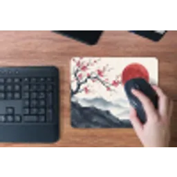 Kersenbloesem - Oosters - Rood muismat rubber klein -toetsenbord