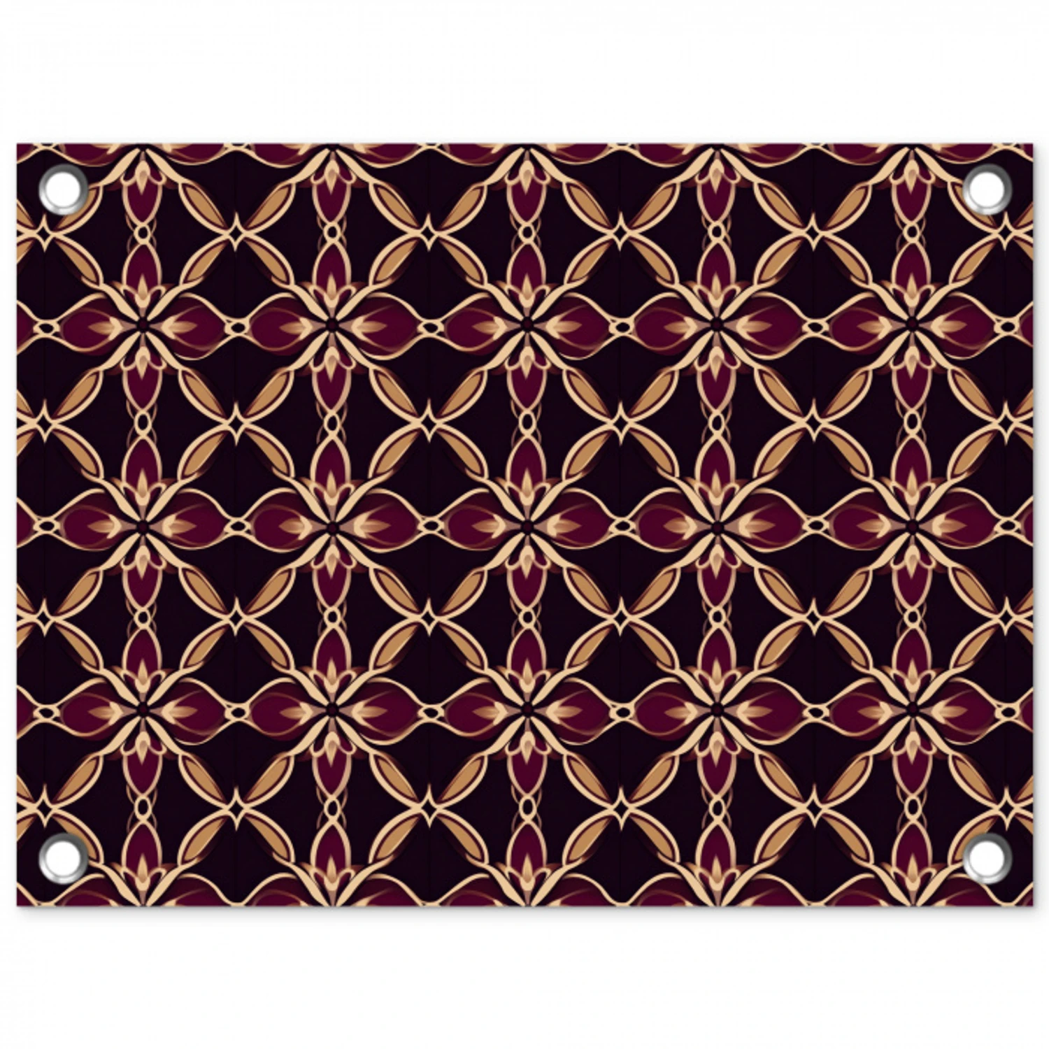 Symmetrisch - Tegel - Burgundy tuinposter los doek klein 239 -3d