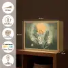 Bloemen - Bladeren - Zon - Groen Light Box met batterij (Wandlamp) middel -USP_websiteoverzichtNL