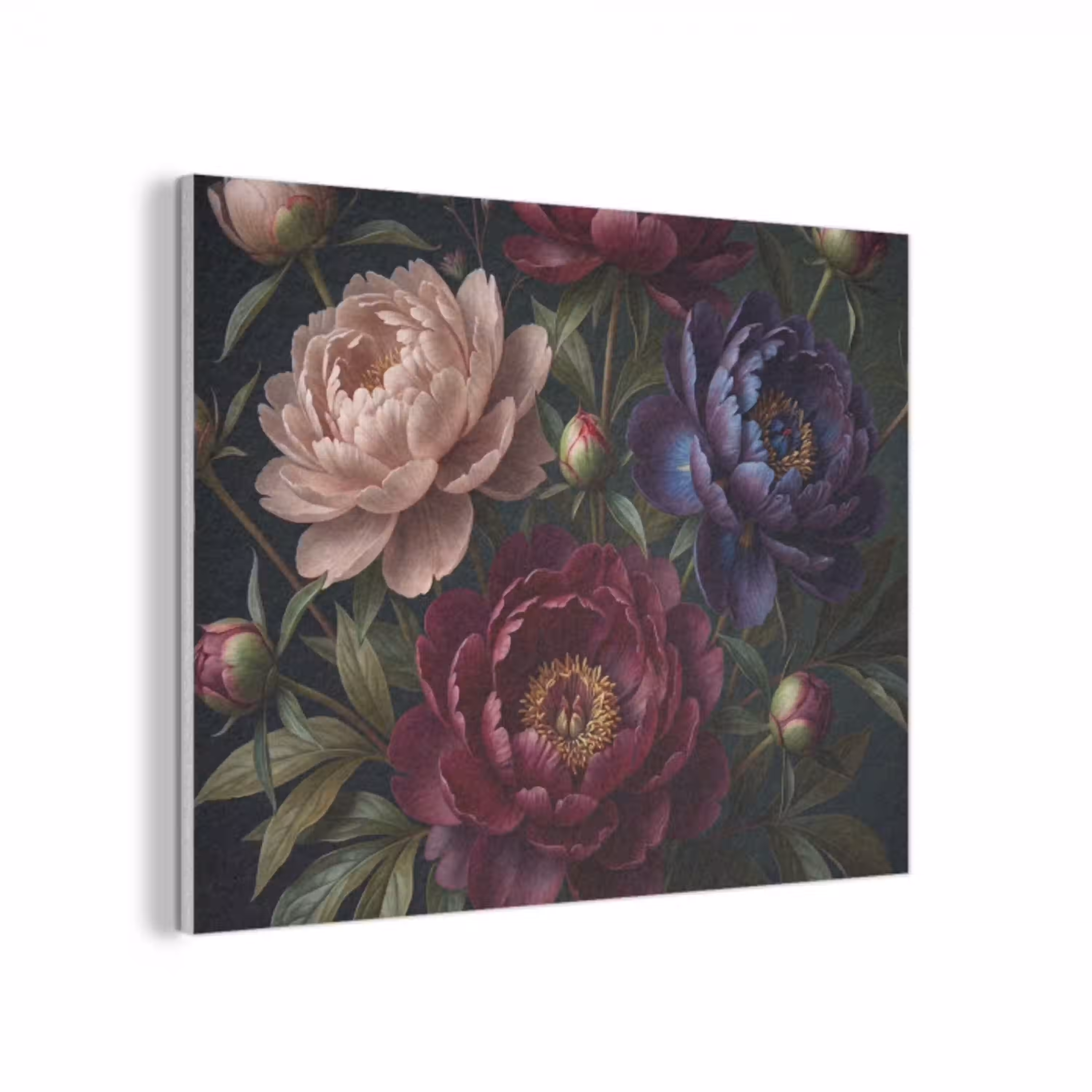 Bloemen - Boeket - Natuur - Modern - Donker PET vilt klein -3d