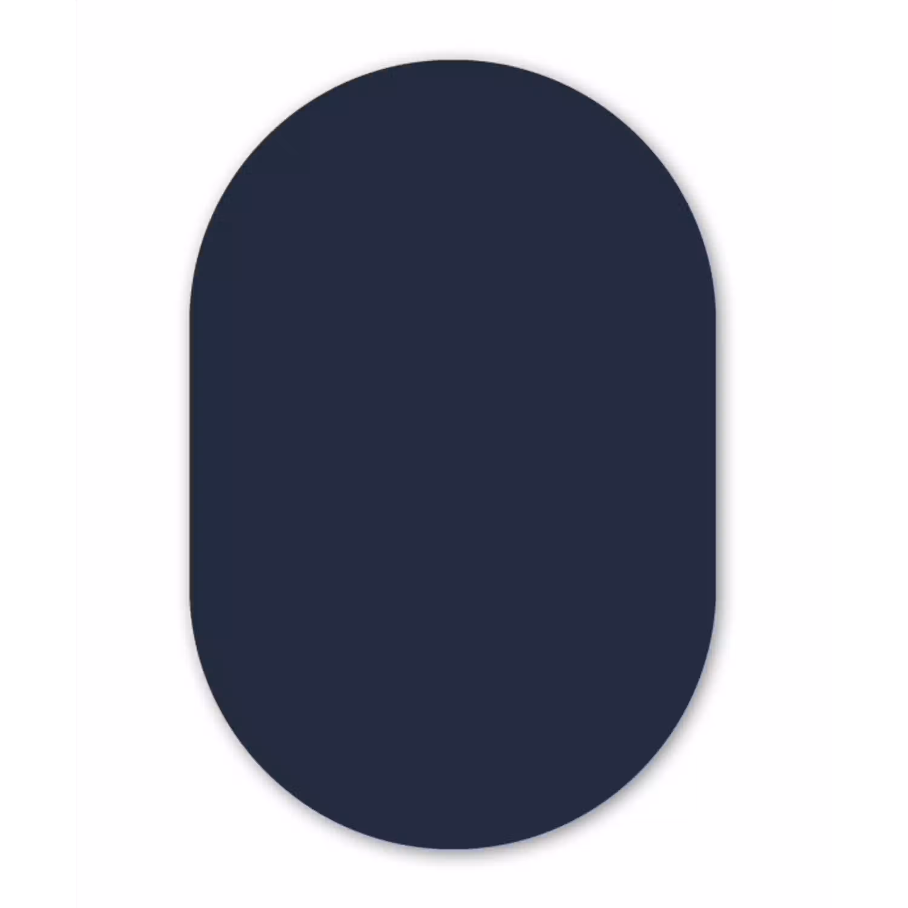 Geldersblauw - Blauw - Klassiek Wandcirkel Ovaal Aluminium middel 839 -3d