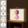 Abstract - Cirkels - Paars Light Box met batterij (Wandlamp) middel -USP_websiteoverzichtNL