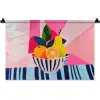 Fruit - Abstracte achtergrond - Roze Wandkleed katoen klein -zz3d