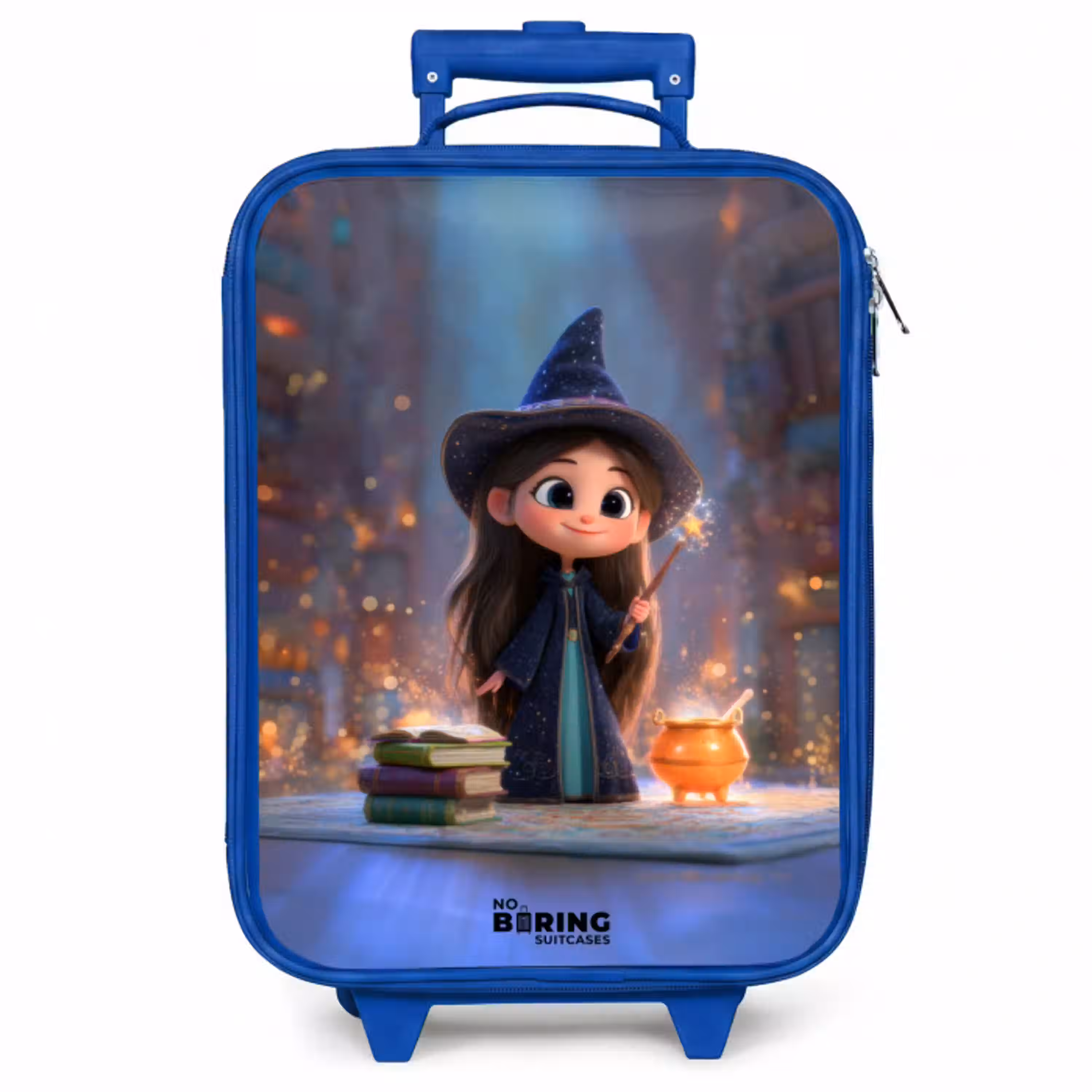 Kleine tovernares in bibliotheek Kinderkoffer - Blauw klein -zzz_website3d