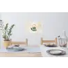 Theepot - Groen - Bloemen - Oranje Muursticker klein -eettafel
