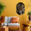 Tijger - Wilde dieren - Portret Wandcirkel Ovaal Forex klein -sfeer4