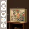 Kat - Sierlijk - Bloemen Light Box met batterij (Wandlamp) middel -USP_websiteoverzichtNL