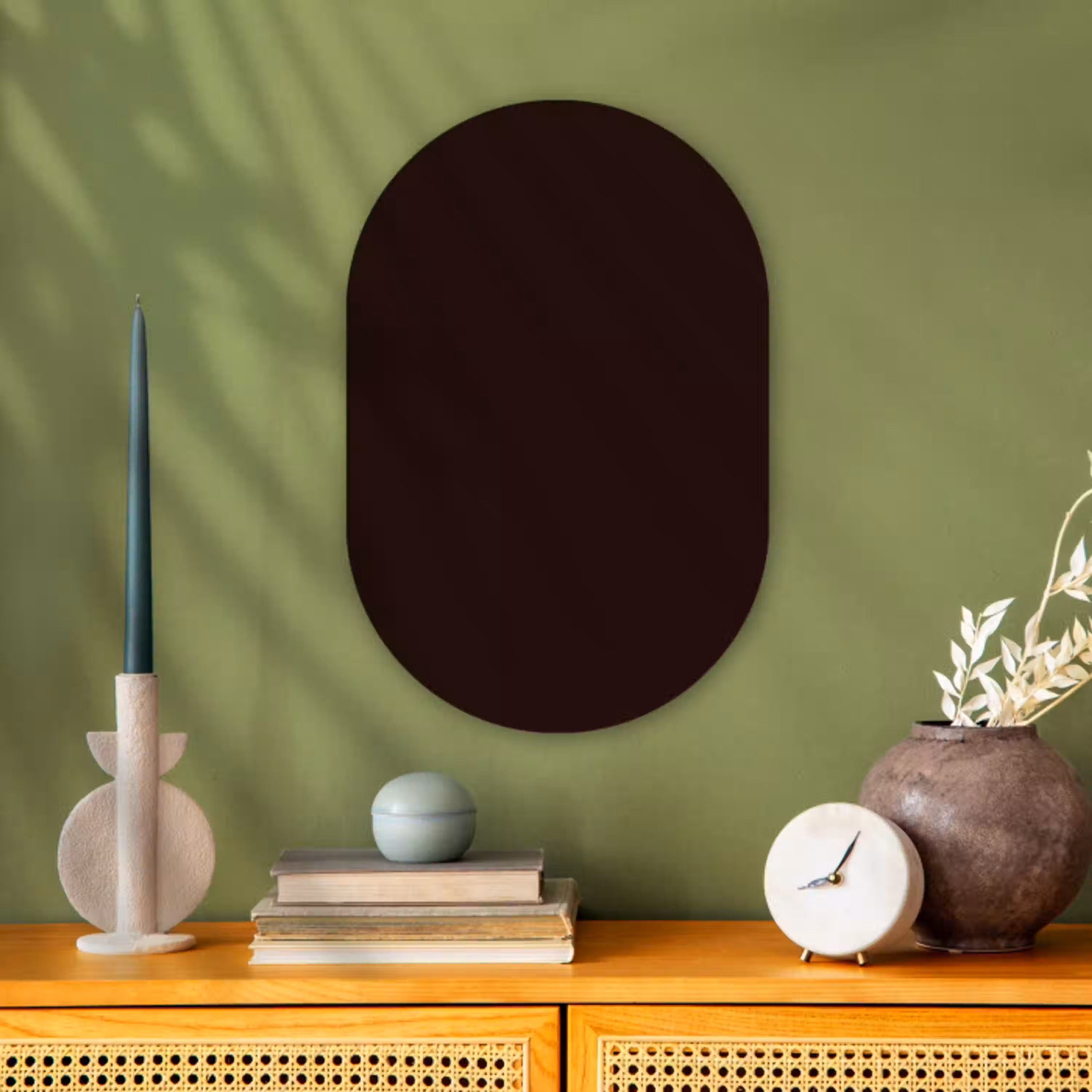 Deep - Obsidian - Bruin Wandcirkel Ovaal Forex klein 630 -sfeer2