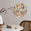 Tropisch - Zomer - Vlinder - Bloemen Wandcirkel behangsticker klein 186 -sfeer3