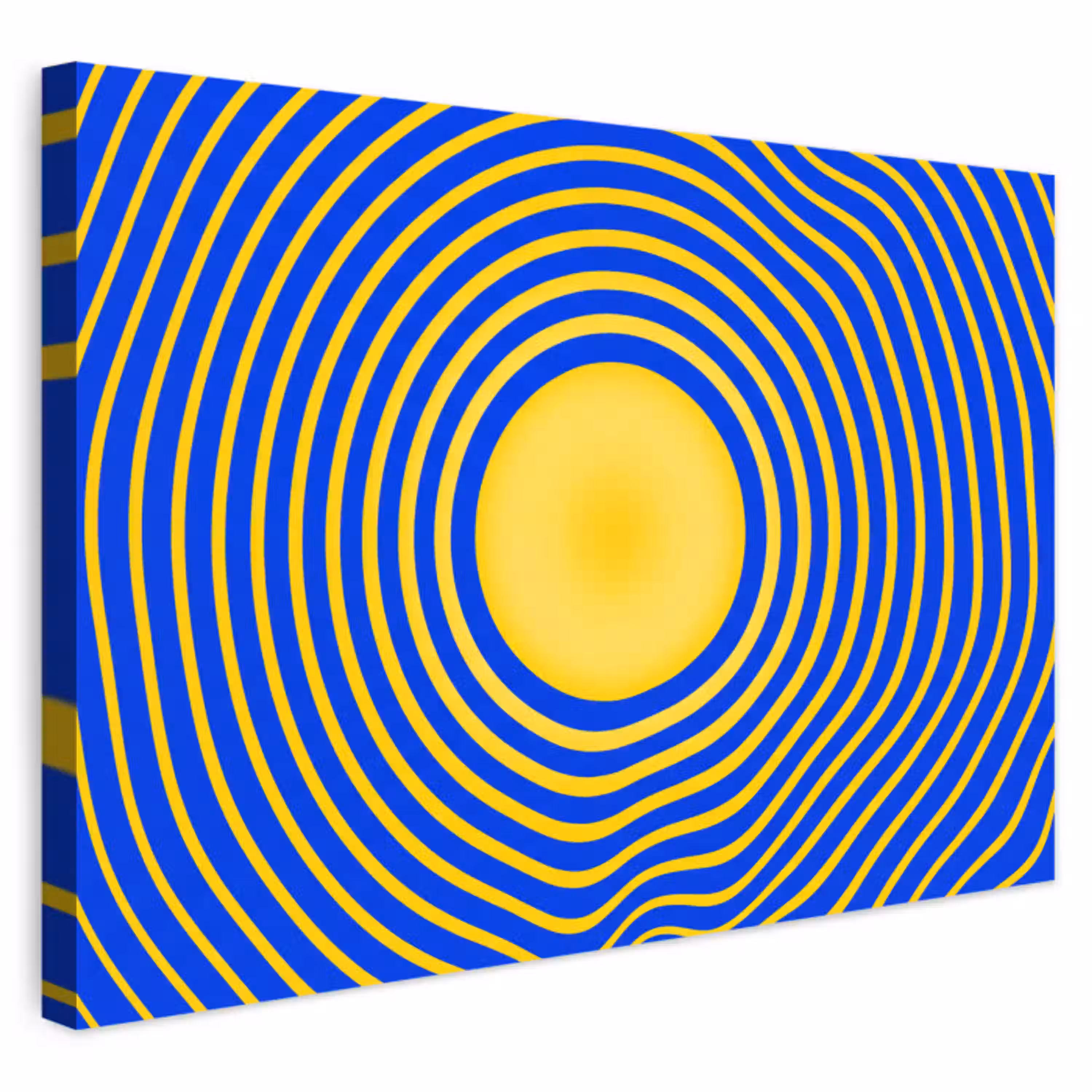 Abstract patroon - Blauw Tuinposter op houten frame 2 cm dik klein -3d