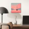 Zeilboot - Roze zee - Zonsondergang - Bergen aluminium wit klein -sfeer5