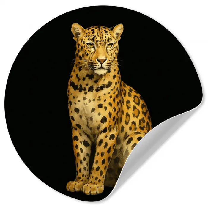 Panter - Realistisch - Bruin Wandcirkel behangsticker klein -3d