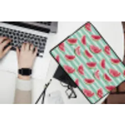 Watermeloen - Strepen - Groen laptophoes neopreen klein 279 -bureau