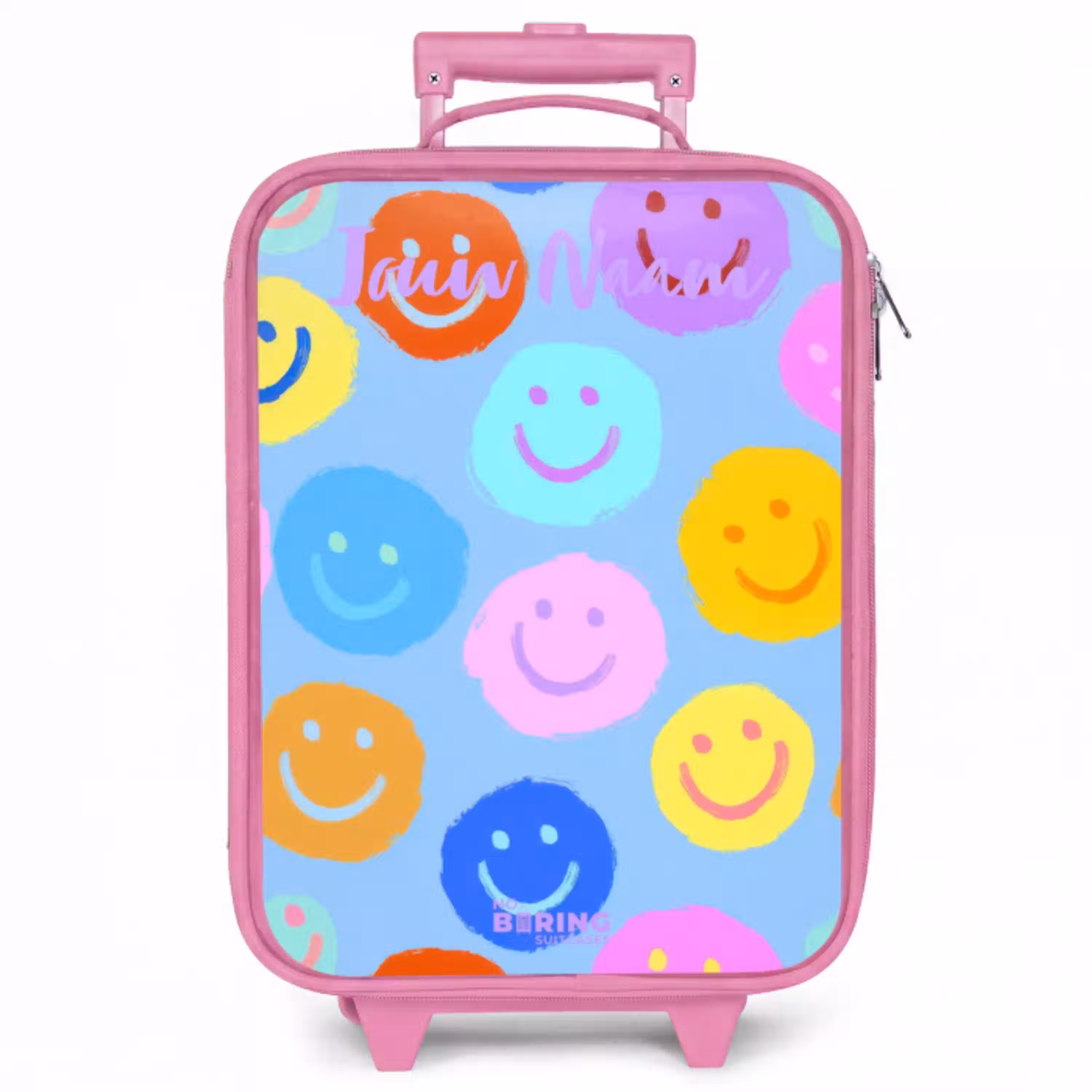 Vrolijk patroon van smileys Kinderkoffer - Roze klein -zzz_website3d