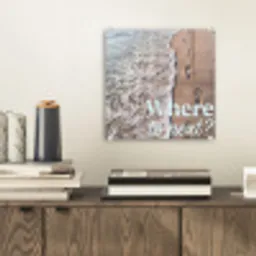 Where to next - Strand - Voetstappen plexiglas 5mm klein -sfeer1