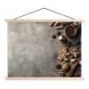 Winter - Kerst - Beton - Gingerbread man textielposter latten blank klein -3d