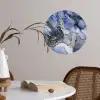 Marmer - Goud - Abstract - Blauw Wandcirkel behangsticker klein -sfeer3