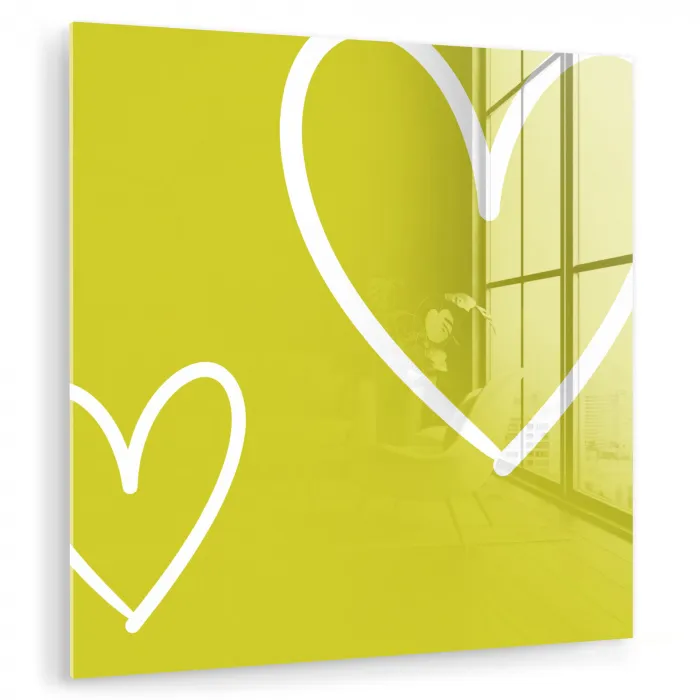 Groen - Hartjes - Wit plexiglas 5mm klein -zzzproduct_nieuw