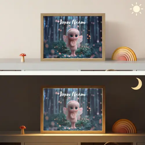 Fairy - Bos - Glitters Light Box met batterij (Wandlamp kind) middel -sfeer3_kind