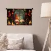 Gnooms - Kerst - Raam - Kleurrijk Wandkleed katoen klein -sfeer4