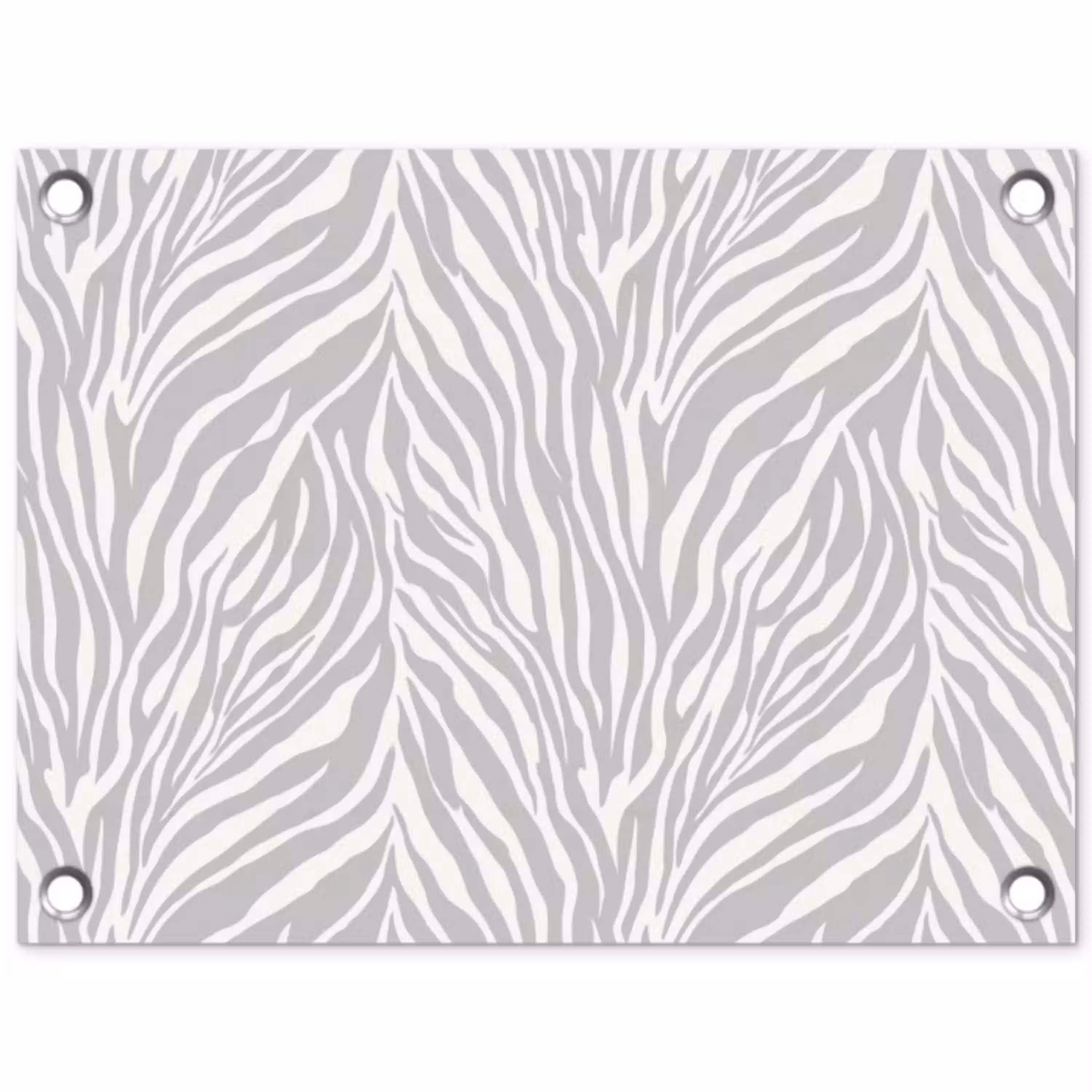 Zebra - Motief - Grijs tuinposter los doek klein 239 -3d