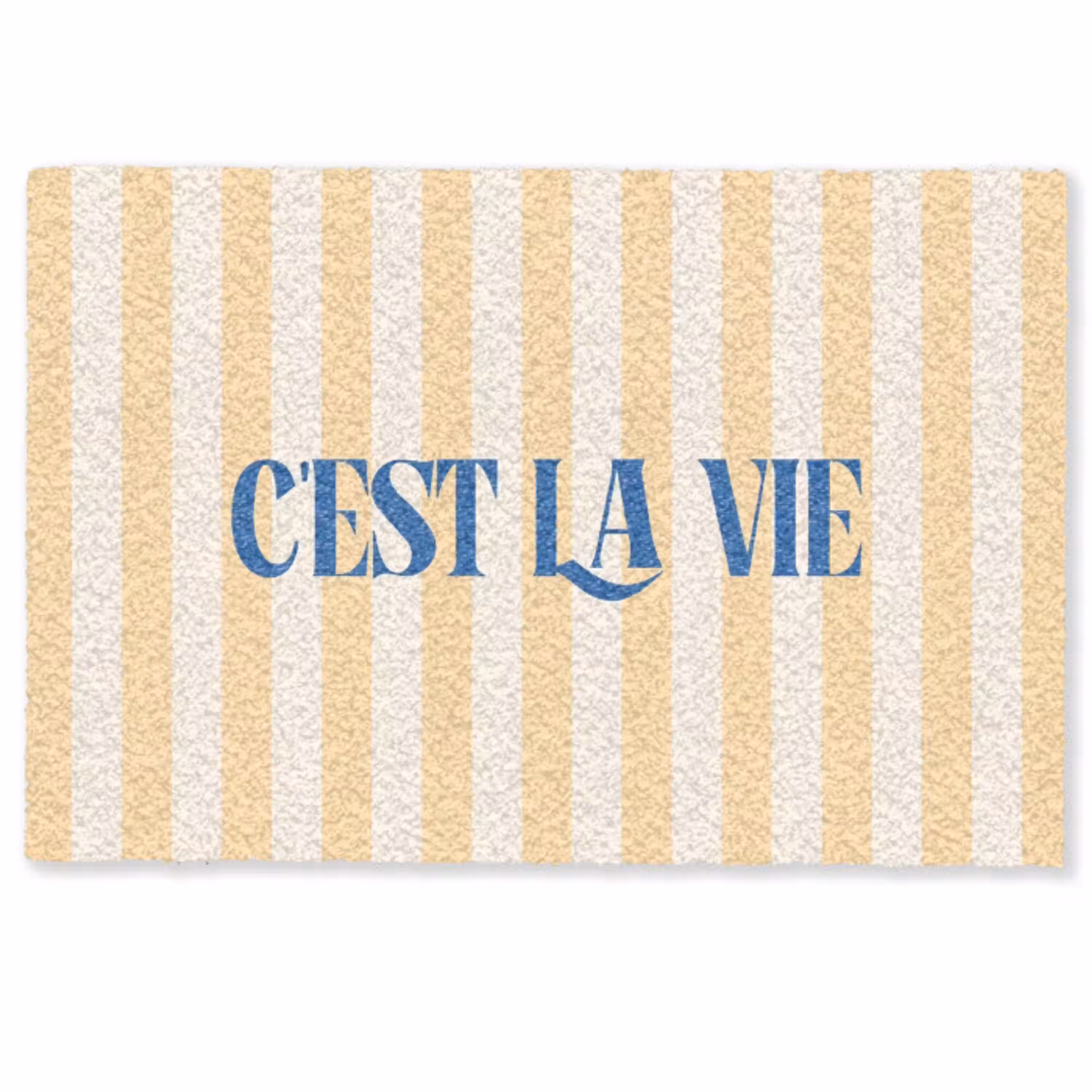 Blauw - Geel - Strepen - C'est La Vie Deurmat klein -zkaufland3d
