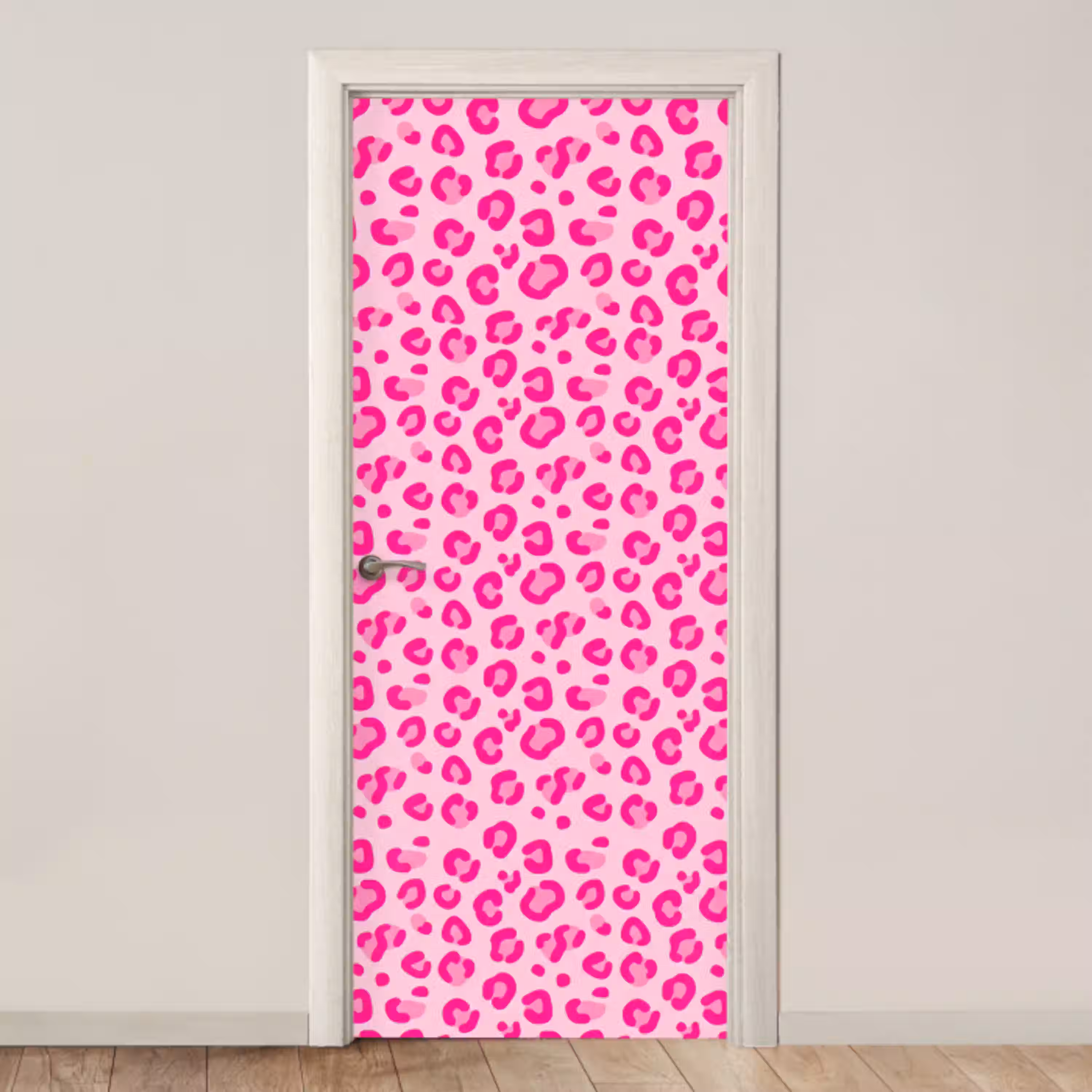 Dierenprint - Patroon - Abstract - Modern - Roze deurposter klein -3d_beige