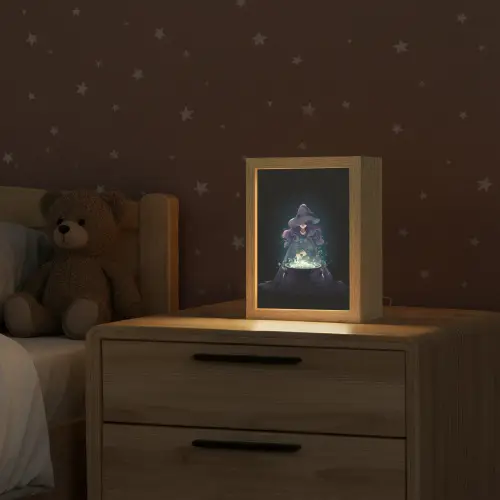 Heks - Magie - Heksenketel - Paars Light Box met kabel klein -sfeer1_kind