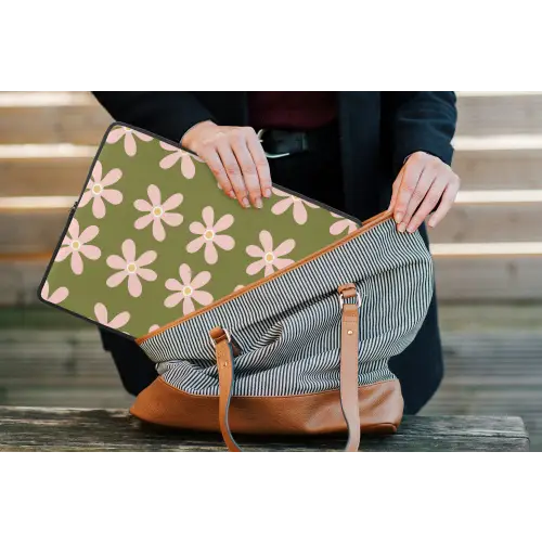 Bloem - Modern - Groen laptophoes neopreen klein 279 -tas