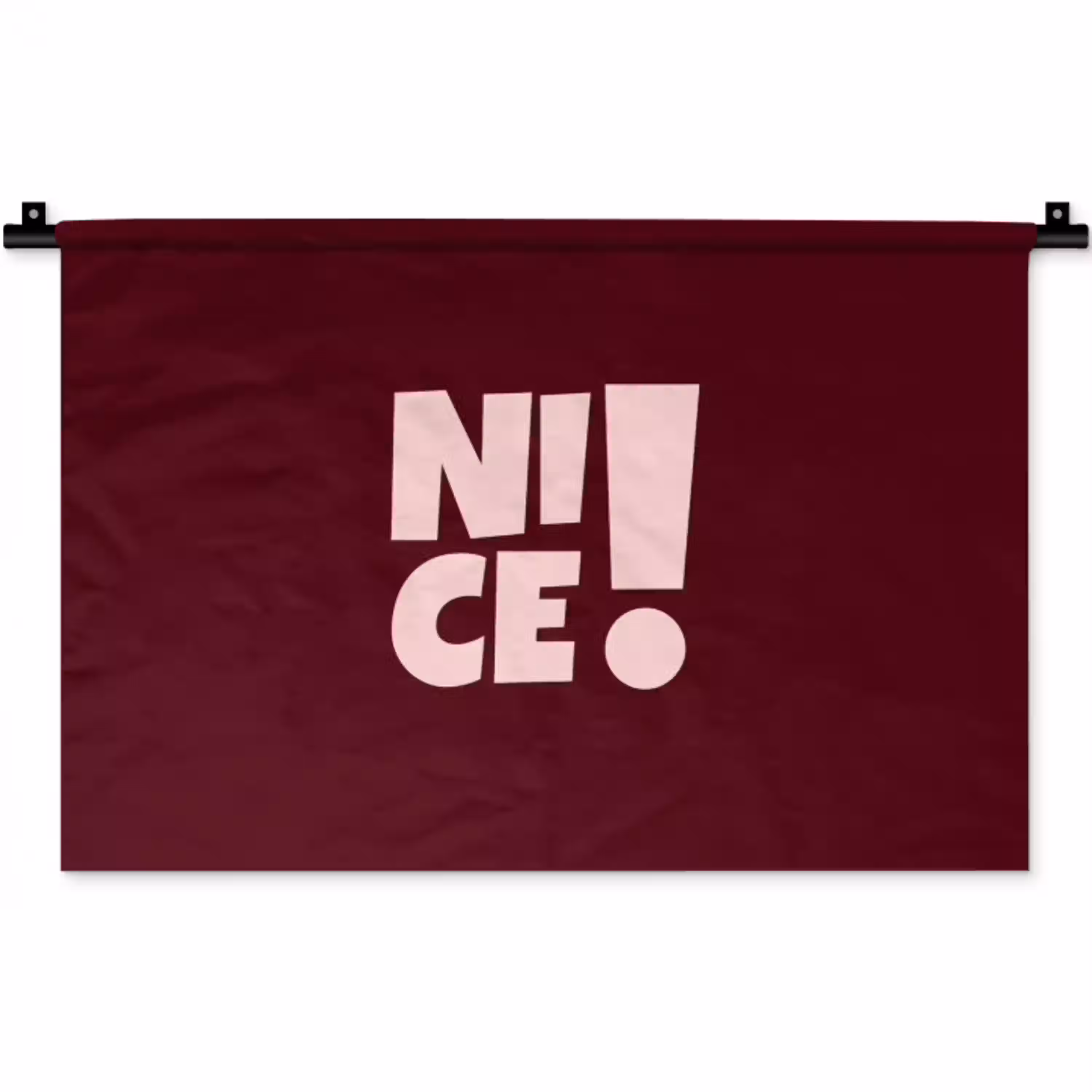 Nice - Uitroepteken - Rood Wandkleed katoen klein -zz3d