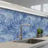 Modern - Abstract - Blauw keuken achterwand 2 middel 871 -3d_schuin