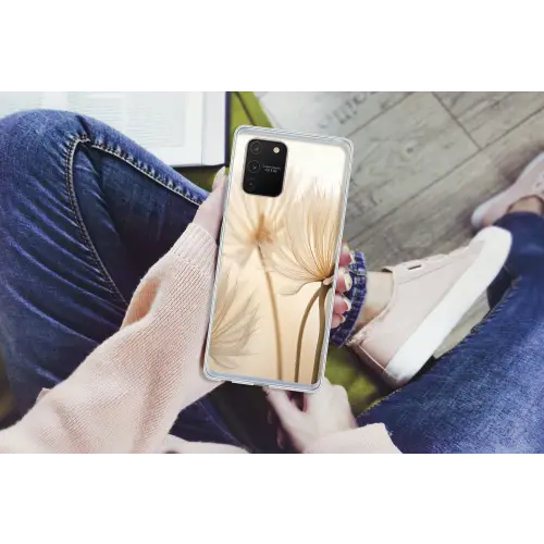 Bloemen - Beige - Natuur Telefoonhoesje Samsung Galaxy S10 Lite klein -handS10Lite