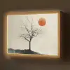 Boom - Zon - Modern - Landschap Light Box met batterij (Wandlamp) middel -z3d_website