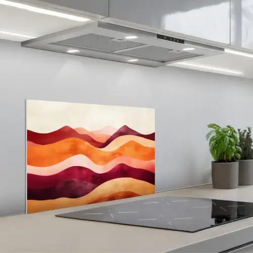 Abstract - Landschap - Golven keuken achterwand spatscherm klein -3d_schuin