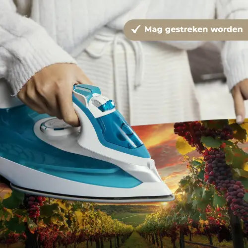 Wijngaard - Druiven - Zonsondergang Wandkleed katoen klein -sfeer9