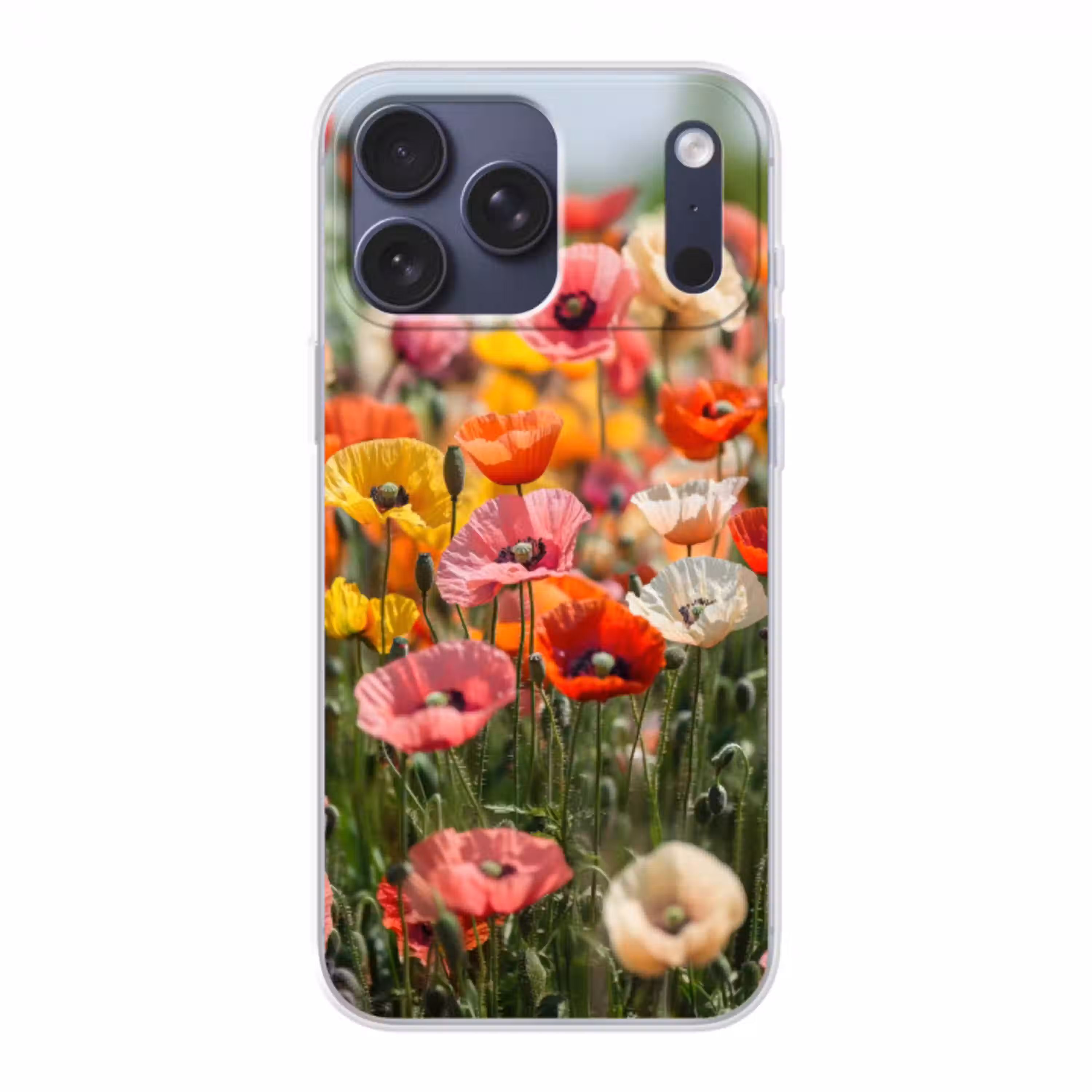 Bloemenveld - Klaprozen - Kleurrijk Telefoonhoesje iPhone 17 Pro Max klein -3d