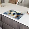 Wereldkaart - Blauw - Abstract Inductie beschermer vinyl 3mm klein -sfeer8