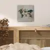 Wereldkaart - Geborduurd - Aardetinten plexiglas 5mm klein -sfeer4