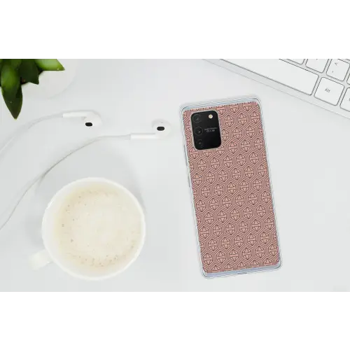 Donkerblauw - Roze - Patroom - Symmetrisch Telefoonhoesje Samsung Galaxy S10 Lite klein 364 -oordopS10Lite