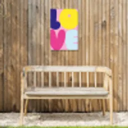 Love - Valentijn - Kleurrijk Tuinposter op houten frame 2 cm dik klein -sfeer4