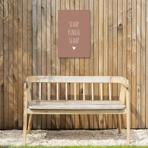 Quotes - Spreuken - Slaap kindje slaap Tuinposter op houten frame 2 cm dik klein -sfeer4